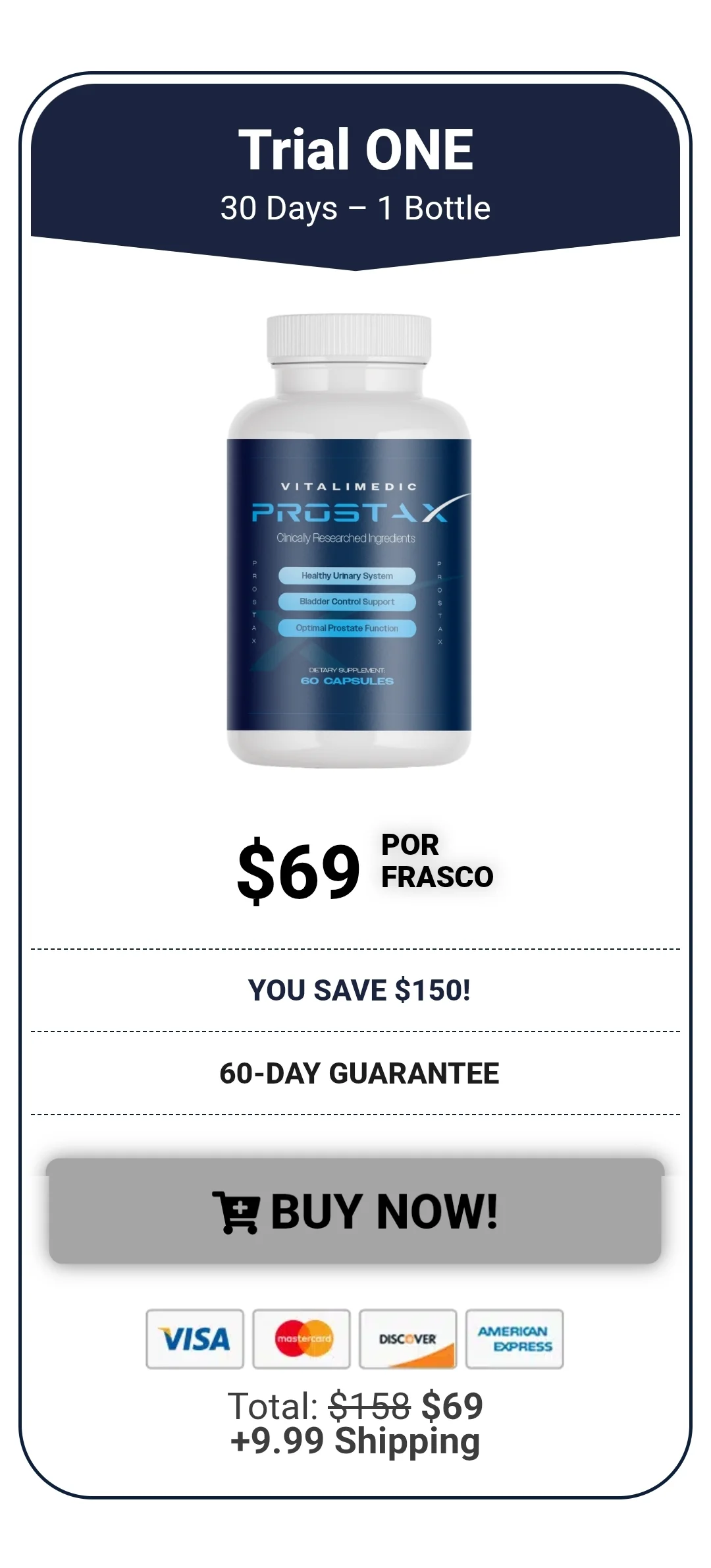 ProstaX™ 1 bottle pricing